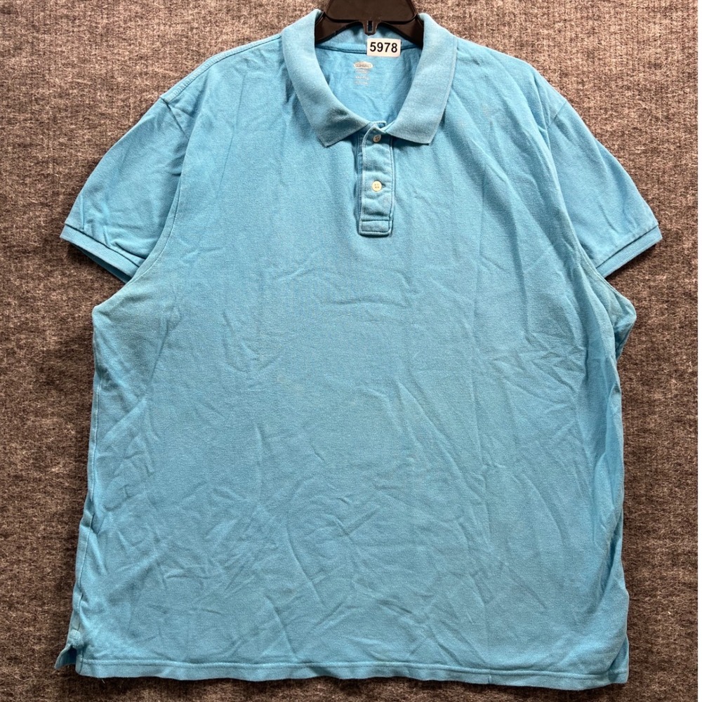 Old Navy Mens XXL Light Blue Short Sleeve Pique Polo Shirt
